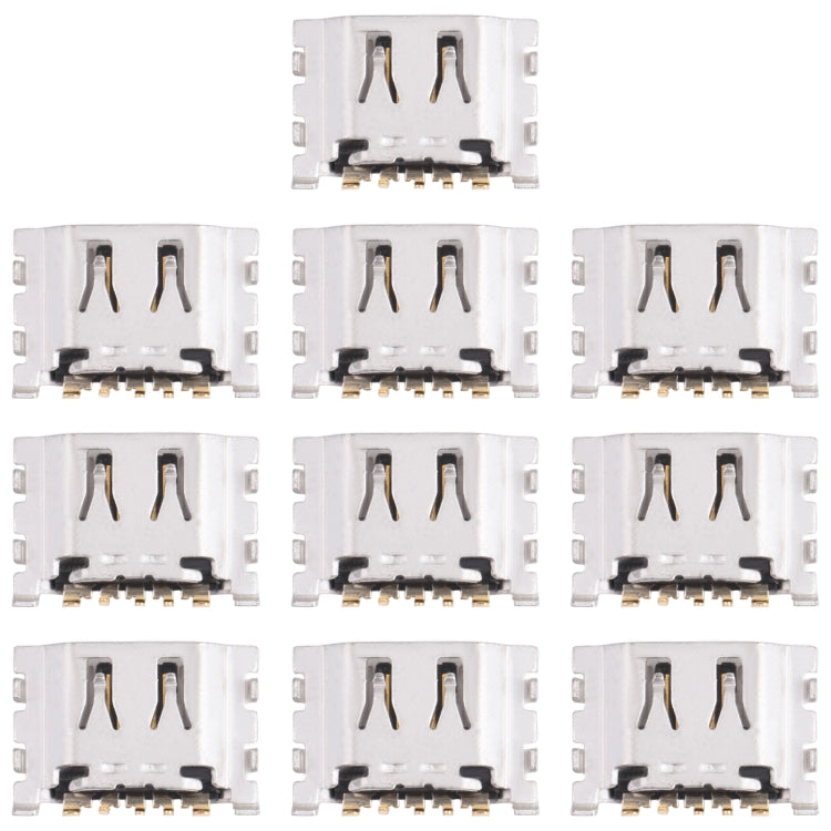 For OPPO Realme 5 / Realme 5s / Realme 5i RMX1911, RMX1919, RMX1925, RMX2030, RMX2032 10pcs Charging Port Connector - Single Tail Connector by PMc TechLife | Online Shopping South Africa | PMc TechLife | Buy Now Pay Later Mobicred
