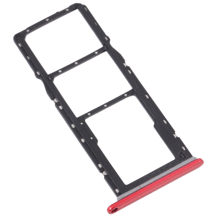 For ZTE Blade V40 Vita SIM Card Tray + SIM Card Tray + Micro SD Card Tray (Red) - free shipping - PMc TechLife - Order now!