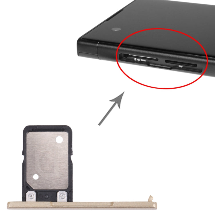 SIM Card Tray for Sony Xperia XA1 Ultra / Xperia XA1(Gold) - Card Tray by PMc TechLife | Online Shopping South Africa | PMc TechLife | Buy Now Pay Later Mobicred
