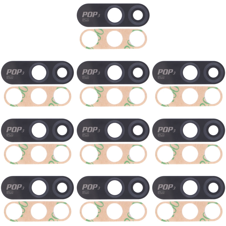 For Tecno Pop 3 Plus 10pcs Back Camera Lens - Camera Parts by PMc TechLife | Online Shopping South Africa | PMc TechLife | Buy Now Pay Later Mobicred