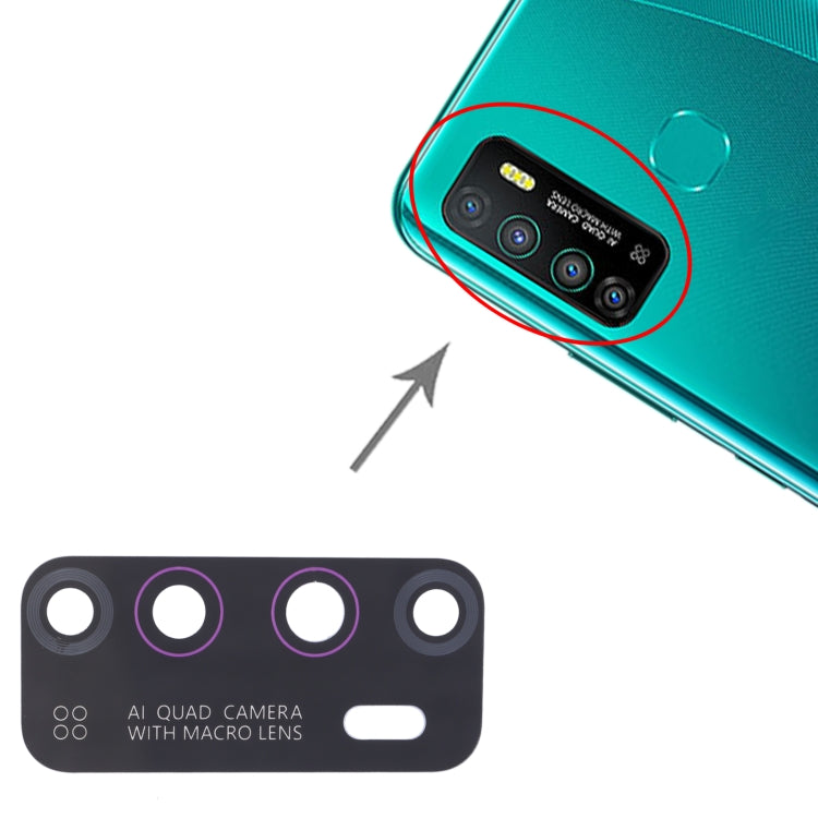 For Infinix Hot 9 X655C, X655, X655D 10pcs Back Camera Lens - Camera Parts by PMc TechLife | Online Shopping South Africa | PMc TechLife | Buy Now Pay Later Mobicred