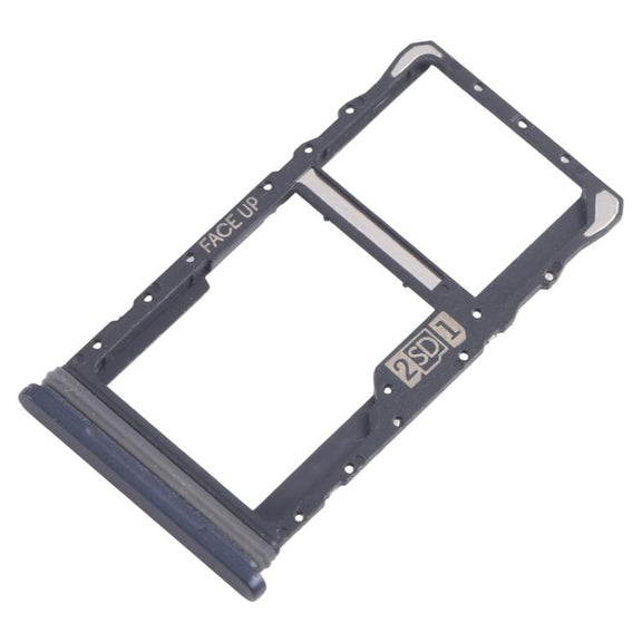For Motorola Moto G50 SIM Card Tray + Micro SD Card Tray (Black)