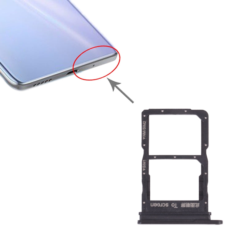 SIM Card Tray + SIM Card Tray for Honor 50 SE (Black) - Card Socket by PMc TechLife | Online Shopping South Africa | PMc TechLife | Buy Now Pay Later Mobicred