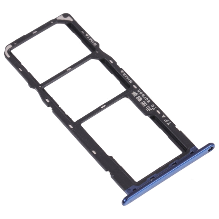 SIM Card Tray + SIM Card Tray + Micro SD Card Tray for Huawei Y6 Prime (2018) (Blue) - Card Socket by PMc TechLife | Online Shopping South Africa | PMc TechLife | Buy Now Pay Later Mobicred
