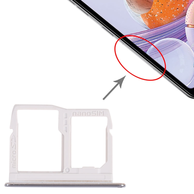 Nano SIM Card Tray + Micro SD Card Tray for LG Stylo 6 / K71 LMQ730HA, LM-Q730HA, LMQ730TM, LM-Q730TM (Grey) - free shipping - PMc TechLife - Order now!