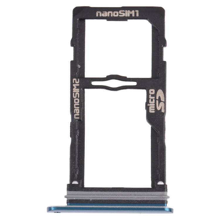 Nano SIM Card Tray + Nano SIM Card Tray / Micro SD Card Tray for LG G8S ThinQ LMG810, LM-G810, LMG810EAW (Blue) - For LG by PMc TechLife | Online Shopping South Africa | PMc TechLife | Buy Now Pay Later Mobicred
