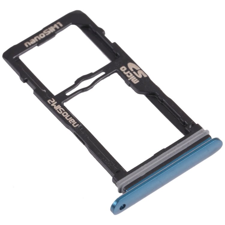 Nano SIM Card Tray + Nano SIM Card Tray / Micro SD Card Tray for LG G8S ThinQ LMG810, LM-G810, LMG810EAW (Blue) - For LG by PMc TechLife | Online Shopping South Africa | PMc TechLife | Buy Now Pay Later Mobicred