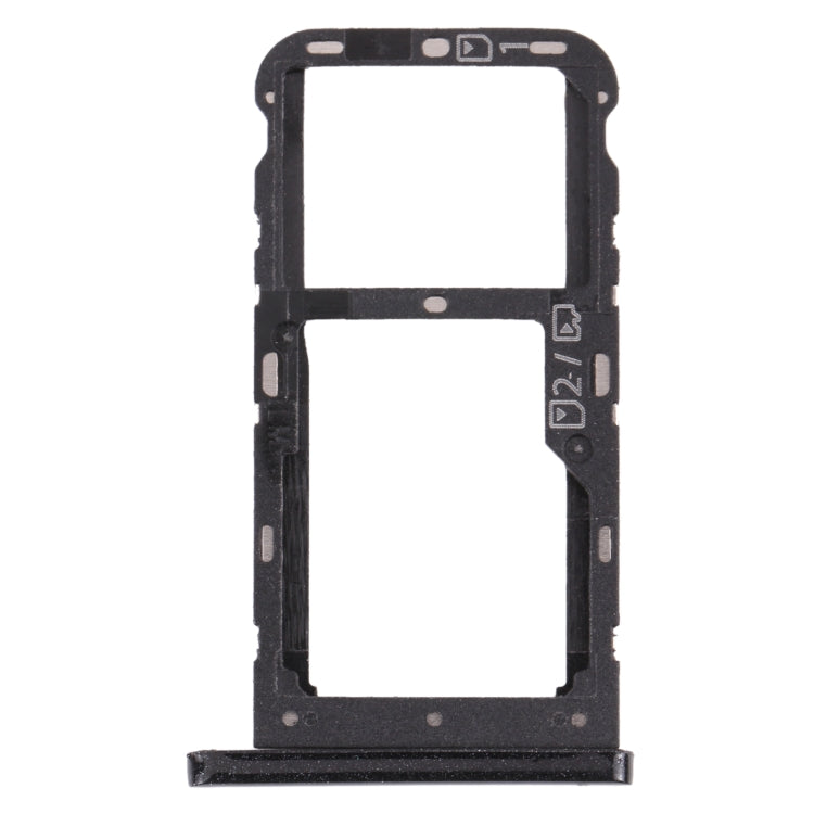 SIM Card Tray + SIM Card Tray / Micro SD Card Tray for ZTE Blade V10 Vita (Black) - For ZTE by PMc TechLife | Online Shopping South Africa | PMc TechLife | Buy Now Pay Later Mobicred