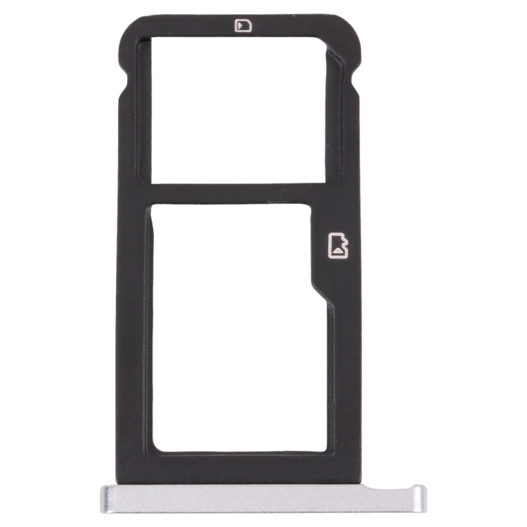 SIM Card Tray + Micro SD Card Tray for ZTE Blade Zmax Pro / Z981 (Silver) - For ZTE by PMc TechLife | Online Shopping South Africa | PMc TechLife | Buy Now Pay Later Mobicred