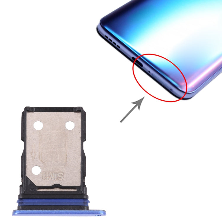For OPPO Realme X7 RMX2176  SIM Card Tray + SIM Card Tray (Blue) - Card Socket by PMc TechLife | Online Shopping South Africa | PMc TechLife | Buy Now Pay Later Mobicred