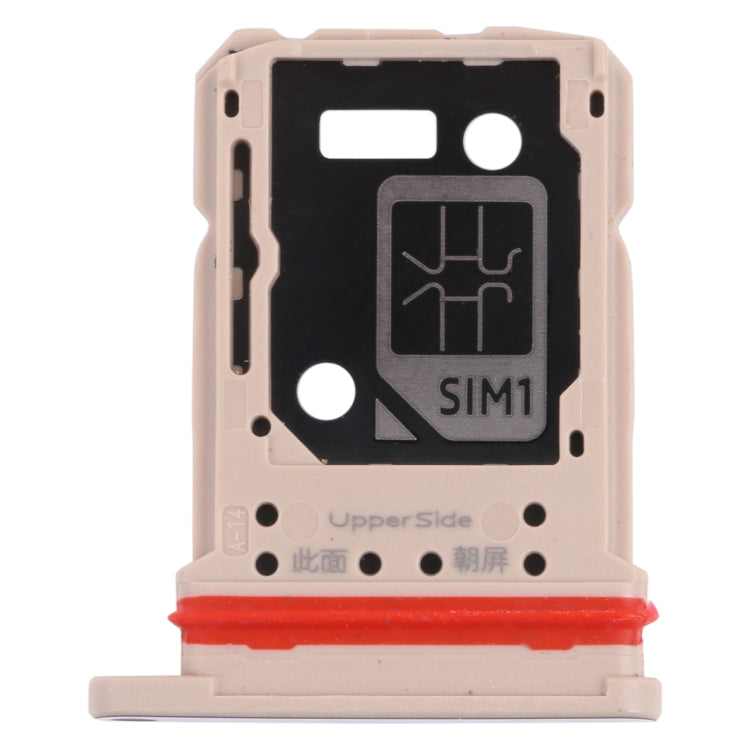 For vivo V21 / V21 5G V2066 V2108 V2050 SIM Card Tray + SIM Card Tray / Micro SD Card Tray (Gold) - Card Socket by PMc TechLife | Online Shopping South Africa | PMc TechLife | Buy Now Pay Later Mobicred