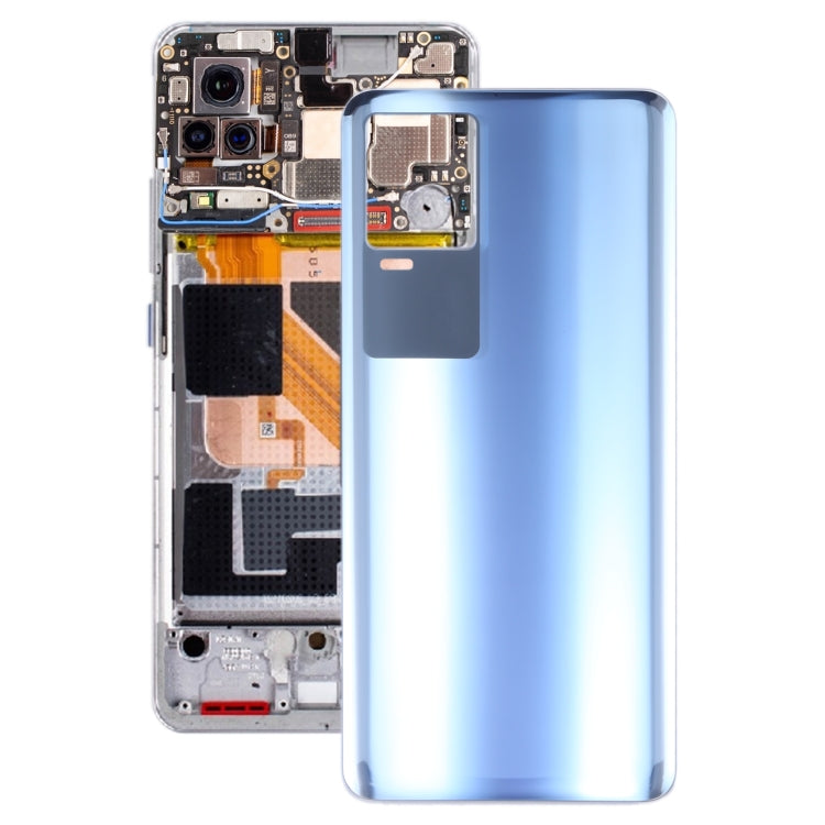 For vivo iQOO 7 V2049A I2009 Glass Battery Back Cover (Blue) - Back Cover by PMC TechLife | Online Shopping South Africa | PMC TechLife | Buy Now Pay Later Mobicred