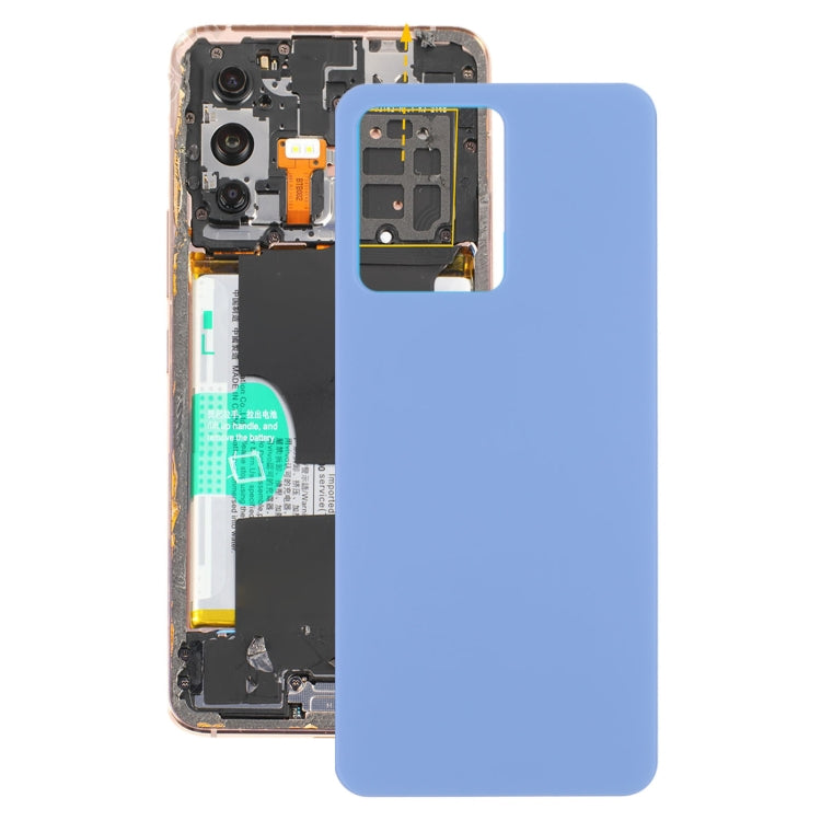 For vivo S12 / V23 5G V2162A V2130 Glass Battery Back Cover (Blue) - Back Cover by PMC TechLife | Online Shopping South Africa | PMC TechLife | Buy Now Pay Later Mobicred
