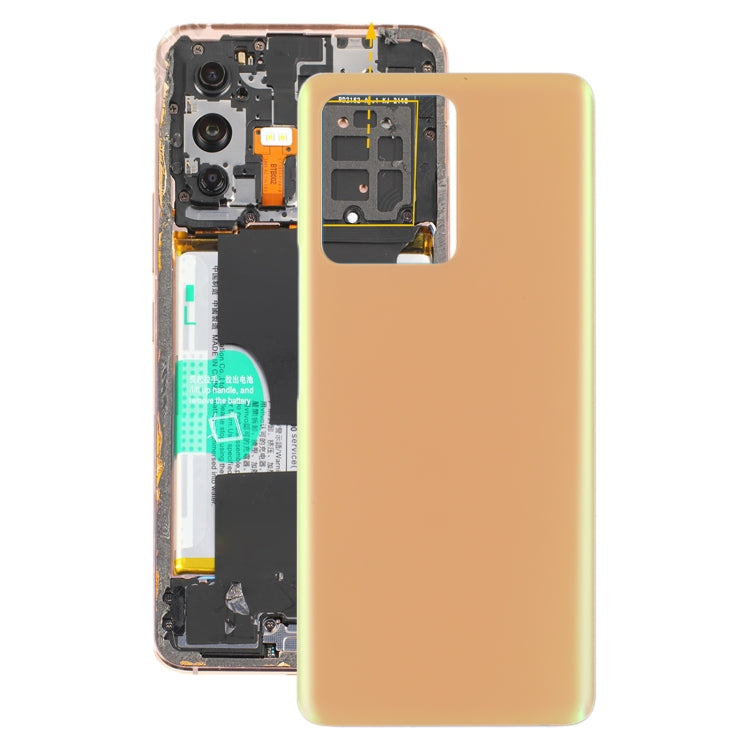 For vivo S12 Pro / V23 Pro V2163A V2132 Glass Battery Back Cover (Yellow) - Back Cover by PMC TechLife | Online Shopping South Africa | PMC TechLife | Buy Now Pay Later Mobicred