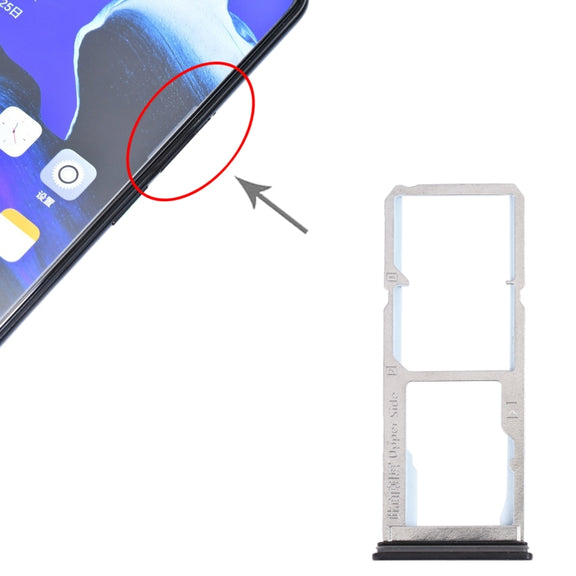 For OPPO Reno2 Z/Reno2 F  SIM Card Tray + SIM Card Tray + Micro SD card tray (Blue)