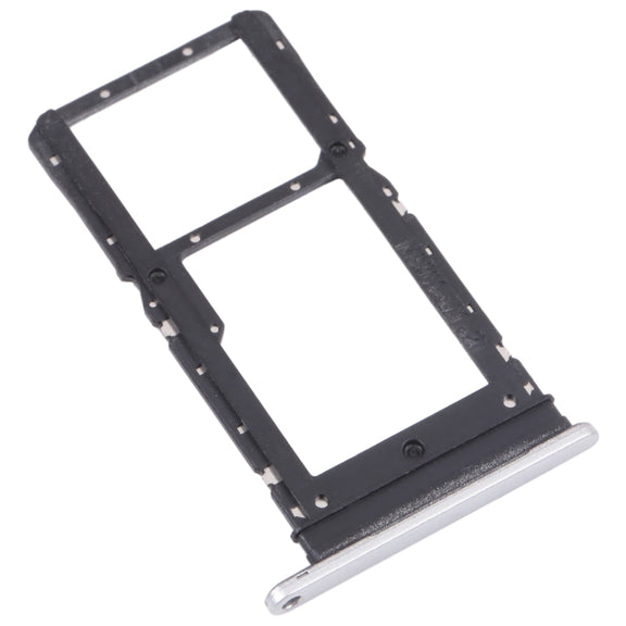 SIM Card Tray + SIM Card Tray / Micro SD Card Tray for Honor Play 30 Plus(Silver)