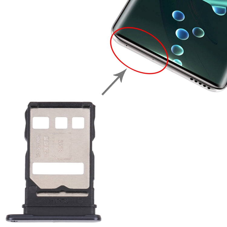 SIM Card Tray + SIM Card Tray for Honor 60 (Black)