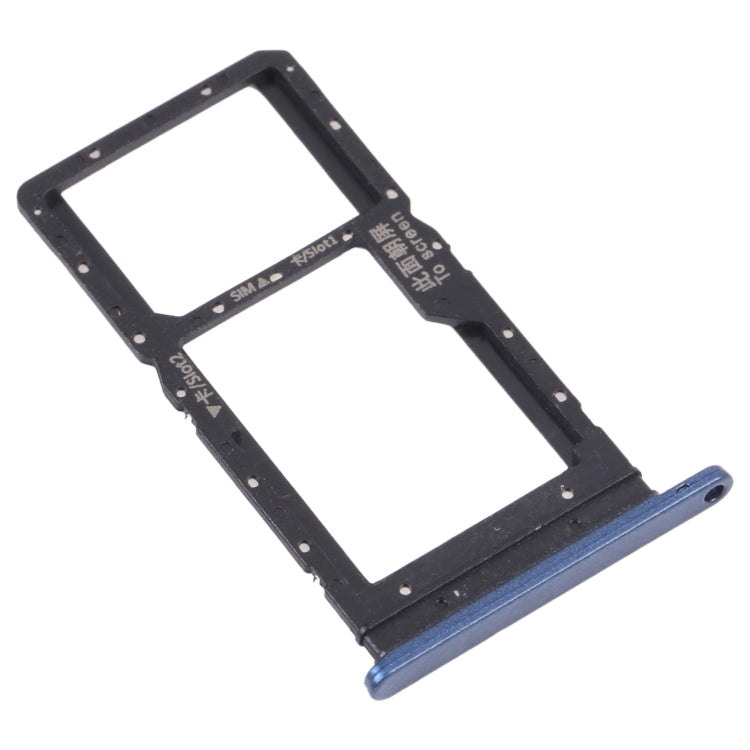 SIM Card Tray + SIM Card Tray / Micro SD Card Tray for Honor Play 20 (Blue) - Card Socket by PMc TechLife | Online Shopping South Africa | PMc TechLife | Buy Now Pay Later Mobicred