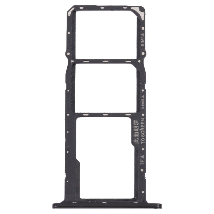 SIM Card Tray + SIM Card Tray + Micro SD Card Tray for Honor Play 8(Black) - Card Socket by PMc TechLife | Online Shopping South Africa | PMc TechLife | Buy Now Pay Later Mobicred