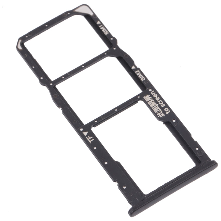 SIM Card Tray + SIM Card Tray + Micro SD Card Tray for Honor 7C (Black) - Card Socket by PMc TechLife | Online Shopping South Africa | PMc TechLife | Buy Now Pay Later Mobicred