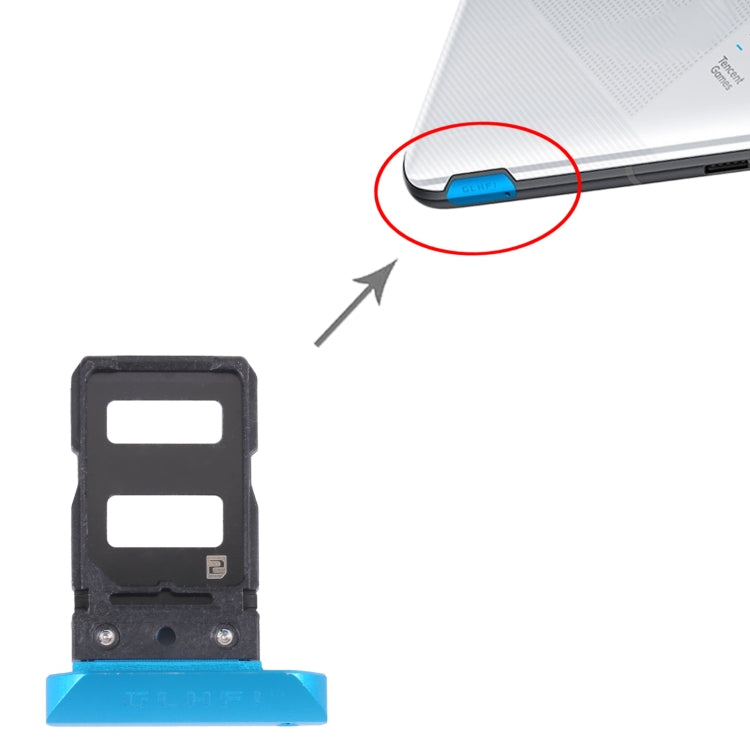 SIM Card Tray + SIM Card Tray for Asus ROG Phone 5 ZS673KS (Blue) - Card Tray by PMC TechLife | Online Shopping South Africa | PMC TechLife