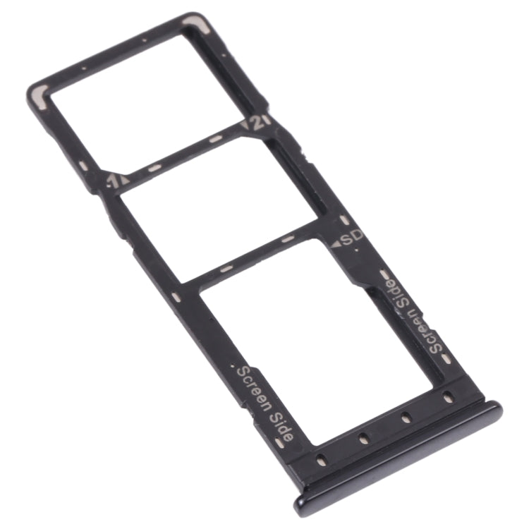 For Infinix Hot 10 X682B X682C SIM Card Tray + SIM Card Tray + Micro SD Card Tray (Black) - Card Tray by PMc TechLife | Online Shopping South Africa | PMc TechLife | Buy Now Pay Later Mobicred