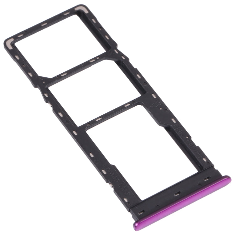 For Tecno Spark 4 Lite KC8S SIM Card Tray + SIM Card Tray + Micro SD Card Tray (Purple) - Card Tray by PMc TechLife | Online Shopping South Africa | PMc TechLife | Buy Now Pay Later Mobicred