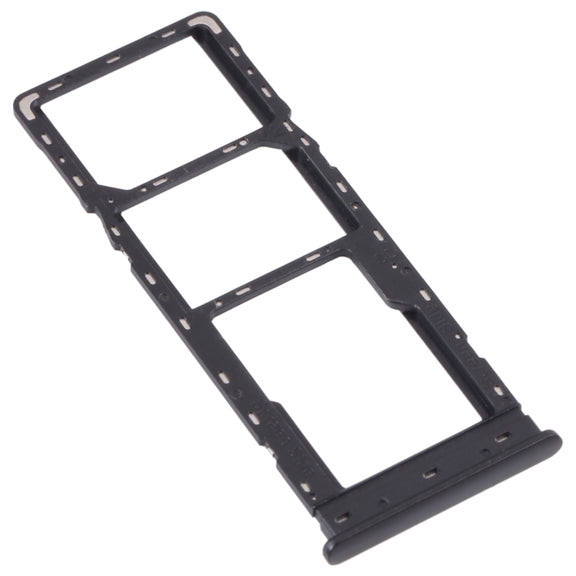 For Tecno Camon 17 Pro CG8 CG8H SIM Card Tray + SIM Card Tray + Micro SD Card Tray (Black)