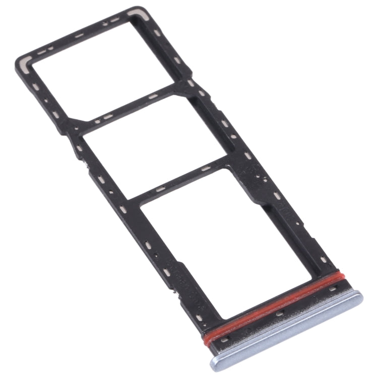 For Tecno Camon 17 Pro CG8 CG8H SIM Card Tray + SIM Card Tray + Micro SD Card Tray (Silver) - Card Tray by PMc TechLife | Online Shopping South Africa | PMc TechLife | Buy Now Pay Later Mobicred
