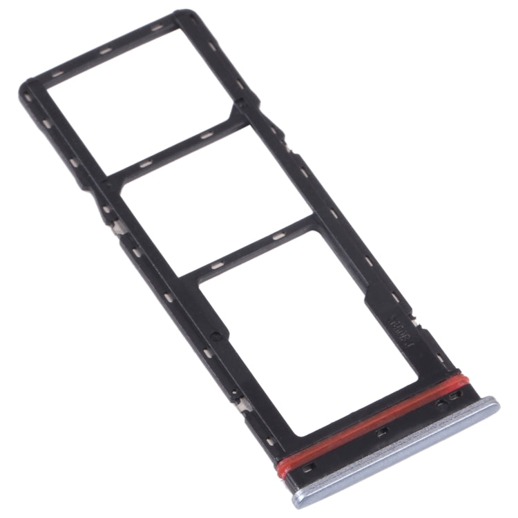 For Tecno Camon 17 Pro CG8 CG8H SIM Card Tray + SIM Card Tray + Micro SD Card Tray (Silver) - Card Tray by PMc TechLife | Online Shopping South Africa | PMc TechLife | Buy Now Pay Later Mobicred