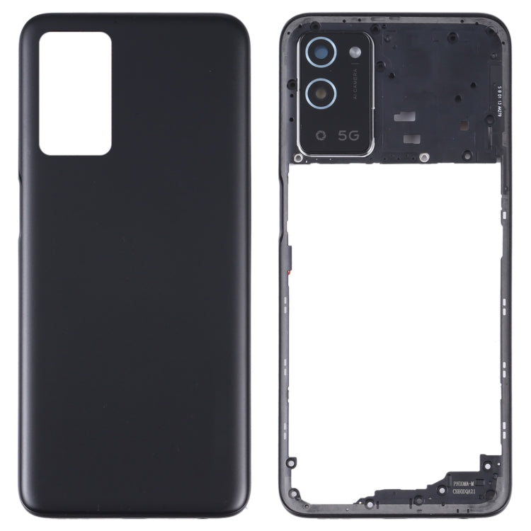 For OPPO A56 5G Battery Back Cover with Middle Frame (Black) - Back Cover by PMC TechLife | Online Shopping South Africa | PMC TechLife | Buy Now Pay Later Mobicred