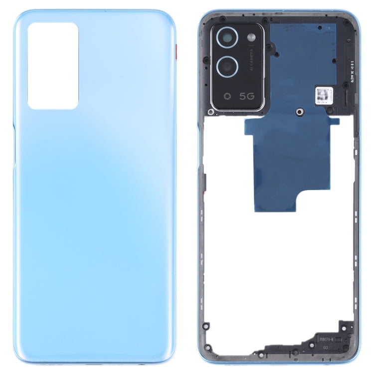 For OPPO A56 5G Battery Back Cover with Middle Frame (Blue) - Back Cover by PMC TechLife | Online Shopping South Africa | PMC TechLife | Buy Now Pay Later Mobicred