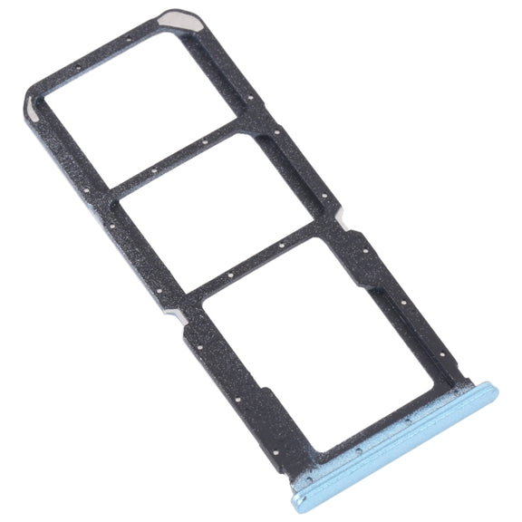For OPPO A56 5G SIM Card Tray + SIM Card Tray + Micro SD Card Tray (Blue)