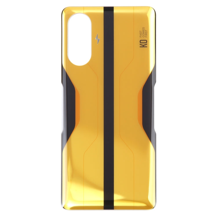 Glass Battery Back Cover for Xiaomi Redmi K40 Gaming(Yellow) - Back Cover by PMC TechLife | Online Shopping South Africa | PMC TechLife