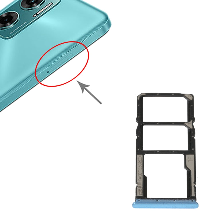 SIM Card Tray + SIM Card Tray + Micro SD Card Tray For Xiaomi Redmi 10 5G (Blue) - Card Tray by PMc TechLife | Online Shopping South Africa | PMc TechLife | Buy Now Pay Later Mobicred