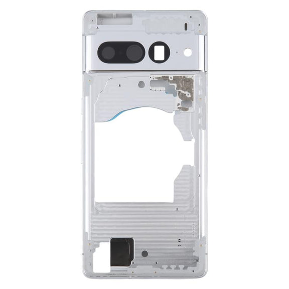 For Google Pixel 7 Pro Front Housing LCD Frame Bezel Plate (Silver)