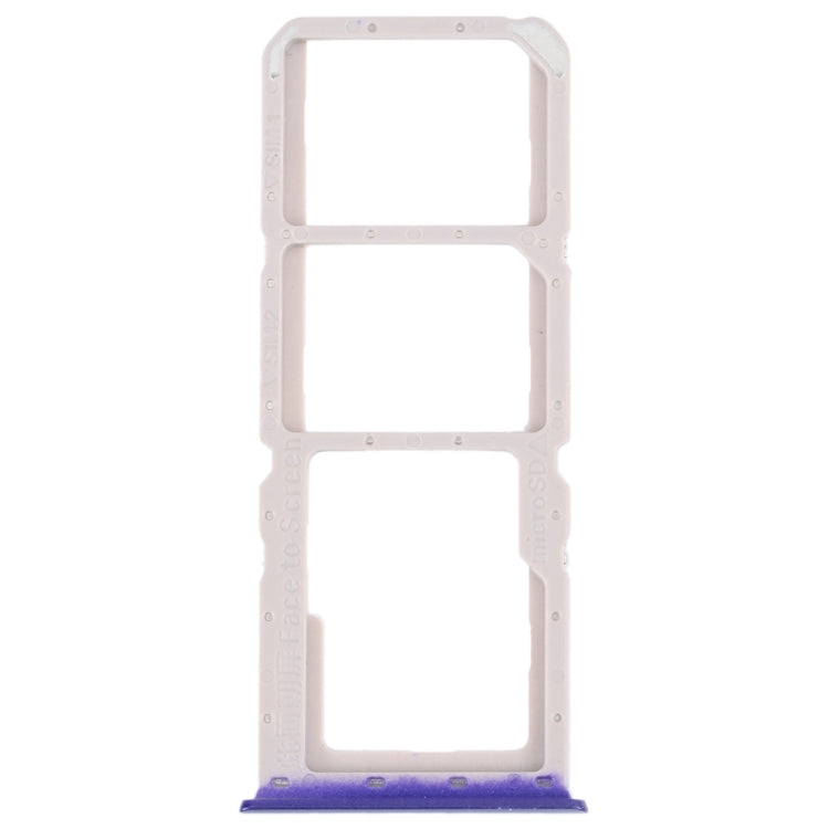 For OPPO A52 4G SIM Card Tray + SIM Card Tray + Micro SD Card Tray (Blue) - Card Socket by PMc TechLife | Online Shopping South Africa | PMc TechLife | Buy Now Pay Later Mobicred