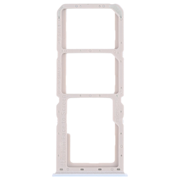 For OPPO A52 4G SIM Card Tray + SIM Card Tray + Micro SD Card Tray (White) - Card Socket by PMc TechLife | Online Shopping South Africa | PMc TechLife | Buy Now Pay Later Mobicred
