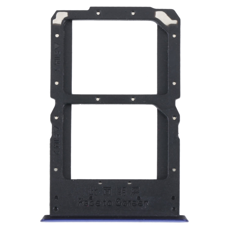 For OPPO Reno SIM Card Tray + SIM / Micro SD Card Tray (Blue) - Card Socket by PMc TechLife | Online Shopping South Africa | PMc TechLife | Buy Now Pay Later Mobicred