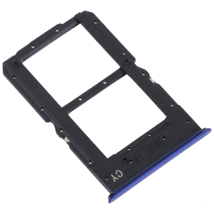 For OPPO Reno SIM Card Tray + SIM / Micro SD Card Tray (Blue) - Card Socket by PMc TechLife | Online Shopping South Africa | PMc TechLife | Buy Now Pay Later Mobicred