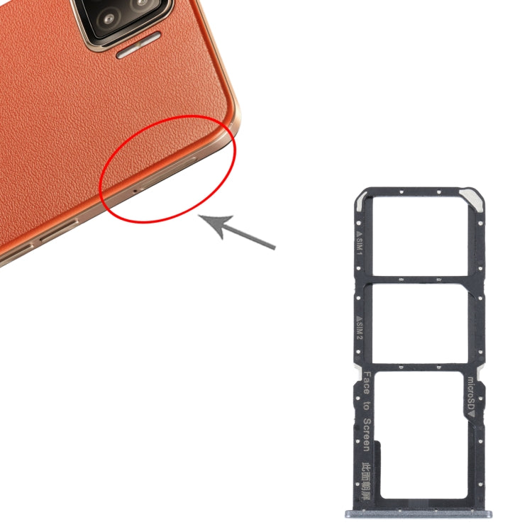 For OPPO A73 4G / F17 / A93 4G / A73 5G SIM Card Tray + SIM Card Tray + Micro SD Card Tray (Black) - Card Socket by PMc TechLife | Online Shopping South Africa | PMc TechLife | Buy Now Pay Later Mobicred