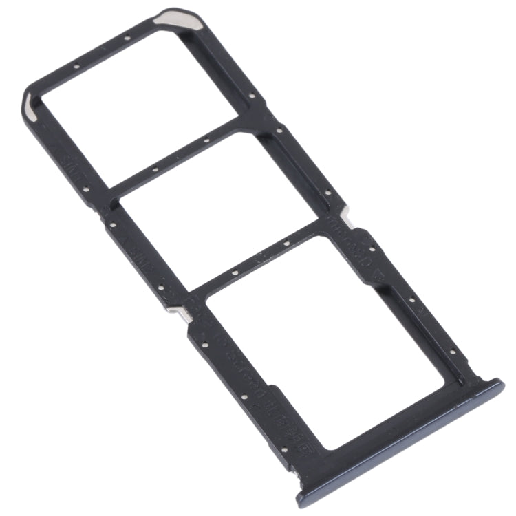 For OPPO Reno5 Lite / Reno5 F / A94 4G SIM Card Tray + SIM Card Tray + Micro SD Card Tray (Black) - Card Socket by PMc TechLife | Online Shopping South Africa | PMc TechLife | Buy Now Pay Later Mobicred