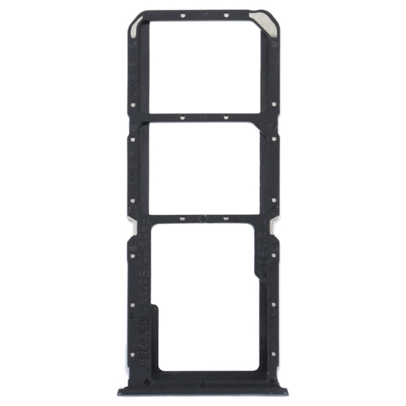 For OPPO Reno5 Lite / Reno5 F / A94 4G SIM Card Tray + SIM Card Tray + Micro SD Card Tray (Black)