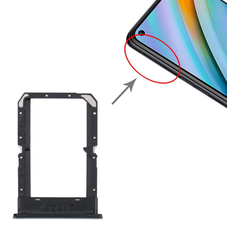 For OPPO K10 4G SIM Card Tray + SIM Card Tray (Black) - Card Socket by PMc TechLife | Online Shopping South Africa | PMc TechLife | Buy Now Pay Later Mobicred