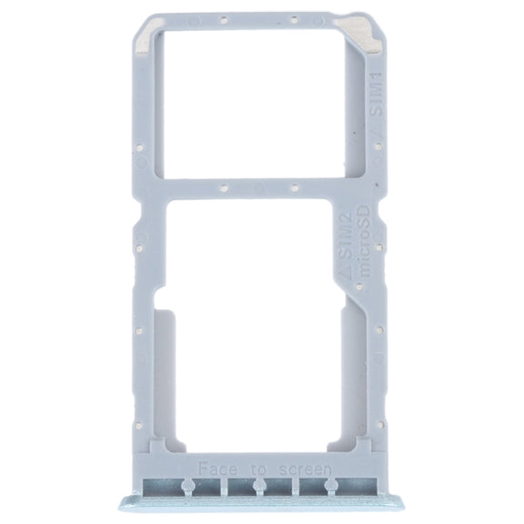 For OPPO A96 4G SIM Card Tray + SIM / Micro SD Card Tray (Blue)