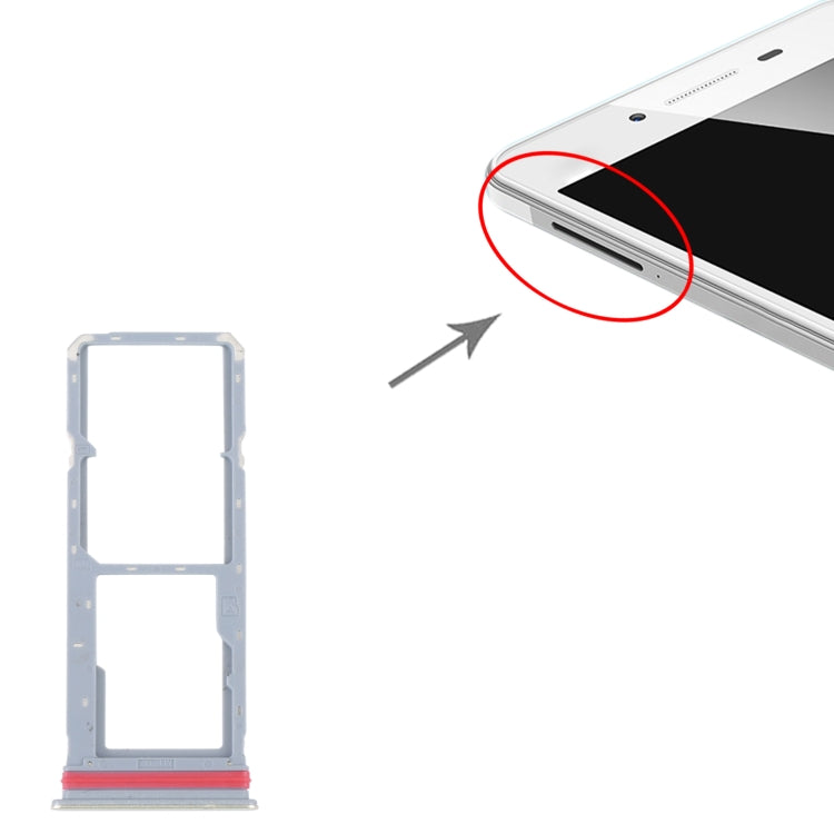 For vivo Y35 4G SIM Card Tray + SIM Card Tray + Micro SD Card Tray (Gold) - Card Socket by PMc TechLife | Online Shopping South Africa | PMc TechLife | Buy Now Pay Later Mobicred