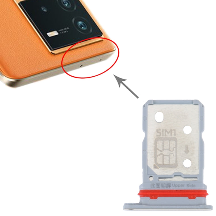 For vivo iQOO Neo6 SIM Card Tray + SIM Card Tray (Gold) - Card Socket by PMc TechLife | Online Shopping South Africa | PMc TechLife | Buy Now Pay Later Mobicred