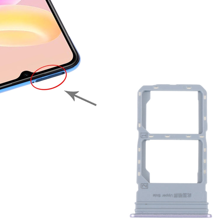 For vivo Y55S 5G SIM Card Tray + SIM Card Tray (Pink)
