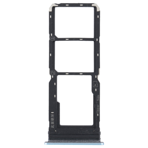 For vivo Y21 2021 / Y21S / Y21T / Y21T India SIM Card Tray + SIM Card Tray + Micro SD Card Tray (White)