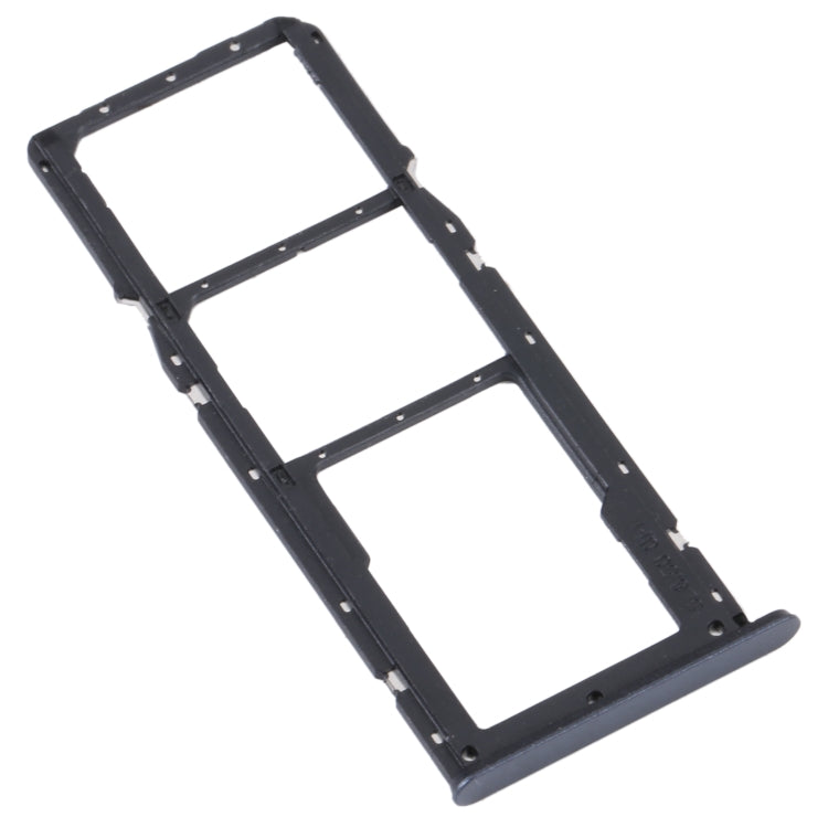 For Realme C35 SIM Card Tray + SIM Card Tray + Micro SD Card Tray (Black)